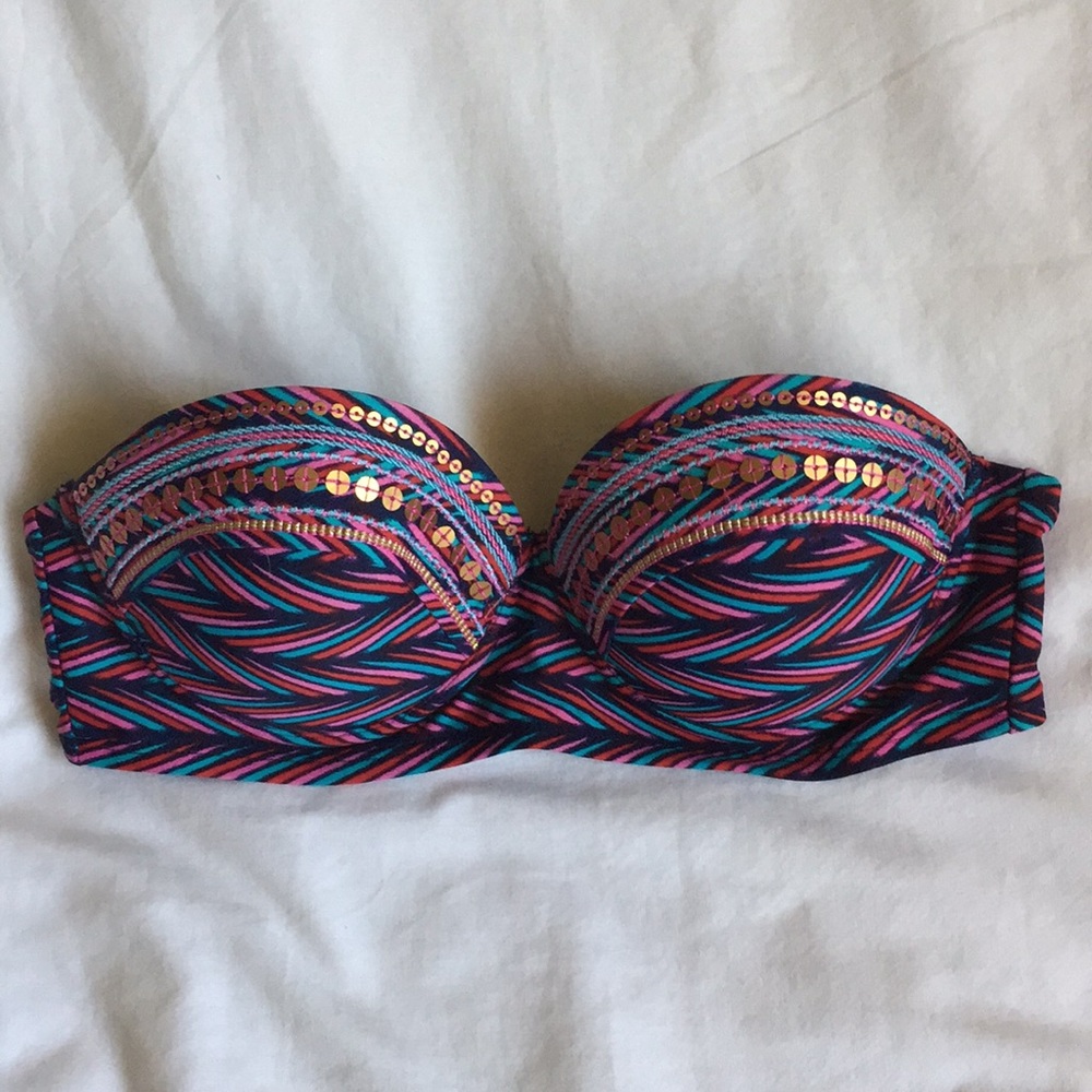 Sequin bathing suit top